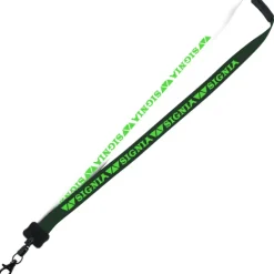 Two-Tone Smooth Nylon Lanyard - 7/8 inches - 34 inches - Metal Lobster Claw