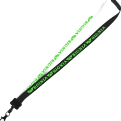 Two-Tone Smooth Nylon Lanyard - 7/8 inches - 34 inches - Metal Lobster Claw