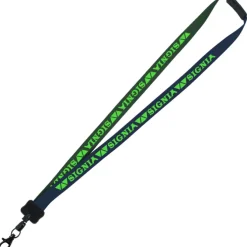 Two-Tone Smooth Nylon Lanyard - 7/8 inches - 34 inches - Metal Lobster Claw