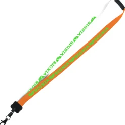 Two-Tone Smooth Nylon Lanyard - 7/8 inches - 34 inches - Metal Lobster Claw