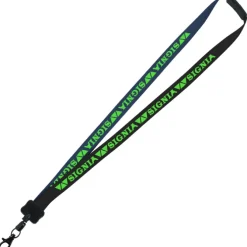 Two-Tone Smooth Nylon Lanyard - 7/8 inches - 34 inches - Metal Lobster Claw