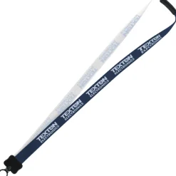 Two-Tone Smooth Nylon Lanyard - 7/8 inches - 36 inches - Plastic O-Ring