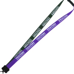 Two-Tone Smooth Nylon Lanyard - 7/8 inches - 36 inches - Plastic O-Ring
