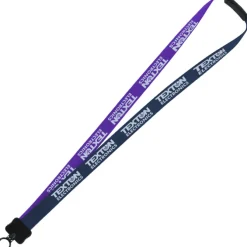 Two-Tone Smooth Nylon Lanyard - 7/8 inches - 36 inches - Plastic O-Ring