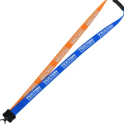 Two-Tone Smooth Nylon Lanyard - 7/8 inches - 36 inches - Plastic O-Ring