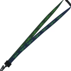 Two-Tone Smooth Nylon Lanyard - 7/8 inches - 34 inches - Plastic Bulldog Clip