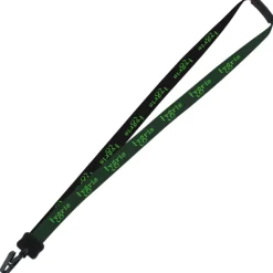 Two-Tone Smooth Nylon Lanyard - 7/8 inches - 34 inches - Plastic Bulldog Clip