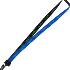 Two-Tone Smooth Nylon Lanyard - 7/8 inches - 34 inches - Plastic Bulldog Clip