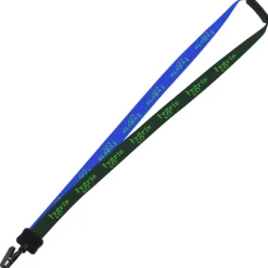 Two-Tone Smooth Nylon Lanyard - 7/8 inches - 34 inches - Plastic Bulldog Clip
