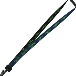 Two-Tone Smooth Nylon Lanyard - 7/8 inches - 34 inches - Plastic Bulldog Clip