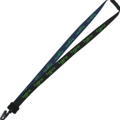 Two-Tone Smooth Nylon Lanyard - 7/8 inches - 34 inches - Plastic Bulldog Clip