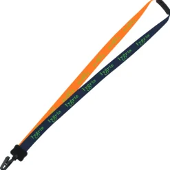 Two-Tone Smooth Nylon Lanyard - 7/8 inches - 34 inches - Plastic Bulldog Clip