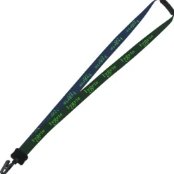 Two-Tone Smooth Nylon Lanyard - 7/8 inches - 34 inches - Plastic Bulldog Clip