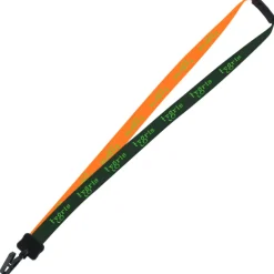 Two-Tone Smooth Nylon Lanyard - 7/8 inches - 34 inches - Plastic Bulldog Clip