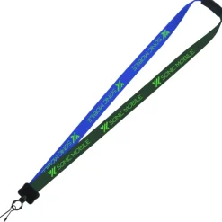 Two-Tone Smooth Nylon Lanyard - 7/8 inches - 34 inches - Metal Swivel Snap Hook