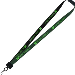 Two-Tone Smooth Nylon Lanyard - 7/8 inches - 34 inches - Metal Swivel Snap Hook