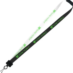 Two-Tone Smooth Nylon Lanyard - 7/8 inches - 34 inches - Metal Swivel Snap Hook
