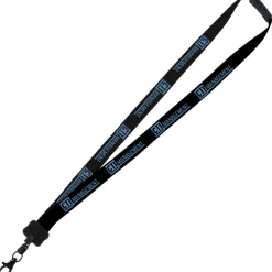 Two-Tone Smooth Nylon Lanyard - 7/8 inches - 36 inches - Metal Lobster Claw