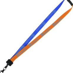 Two-Tone Smooth Nylon Lanyard - 7/8 inches - 36 inches - Metal Lobster Claw