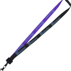Two-Tone Smooth Nylon Lanyard - 7/8 inches - 36 inches - Metal Lobster Claw