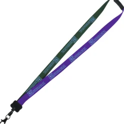 Two-Tone Smooth Nylon Lanyard - 7/8 inches - 36 inches - Metal Lobster Claw