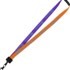 Two-Tone Smooth Nylon Lanyard - 7/8 inches - 36 inches - Metal Lobster Claw