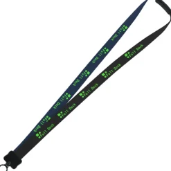 Two-Tone Smooth Nylon Lanyard - 7/8 inches - 34 inches - Plastic O-Ring
