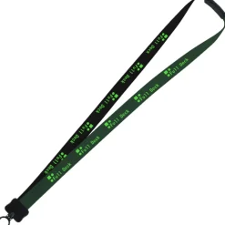 Two-Tone Smooth Nylon Lanyard - 7/8 inches - 34 inches - Plastic O-Ring