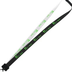 Two-Tone Smooth Nylon Lanyard - 7/8 inches - 34 inches - Plastic O-Ring