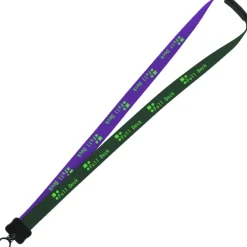 Two-Tone Smooth Nylon Lanyard - 7/8 inches - 34 inches - Plastic O-Ring