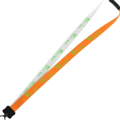 Two-Tone Smooth Nylon Lanyard - 7/8 inches - 34 inches - Plastic O-Ring