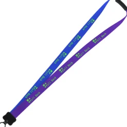 Two-Tone Smooth Nylon Lanyard - 7/8 inches - 34 inches - Plastic O-Ring