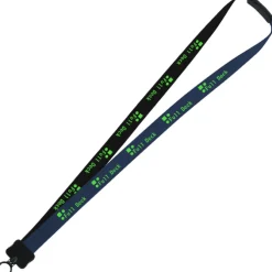 Two-Tone Smooth Nylon Lanyard - 7/8 inches - 34 inches - Plastic O-Ring