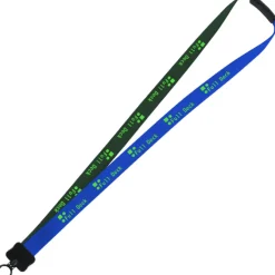 Two-Tone Smooth Nylon Lanyard - 7/8 inches - 34 inches - Plastic O-Ring