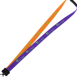Two-Tone Smooth Nylon Lanyard - 7/8 inches - 34 inches - Plastic O-Ring