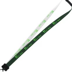 Two-Tone Smooth Nylon Lanyard - 7/8 inches - 34 inches - Plastic O-Ring