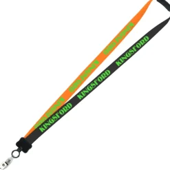 Two-Tone Smooth Nylon Lanyard - 7/8 inches - 34 inches - Snap with Metal Bulldog Clip