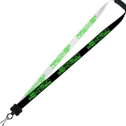 Two-Tone Smooth Nylon Lanyard - 7/8 inches - 36 inches - Metal Swivel Snap Hook