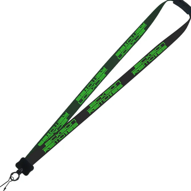 Two-Tone Smooth Nylon Lanyard - 7/8 inches - 36 inches - Metal Swivel Snap Hook