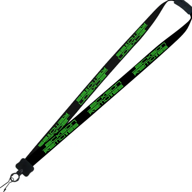 Two-Tone Smooth Nylon Lanyard - 7/8 inches - 36 inches - Metal Swivel Snap Hook
