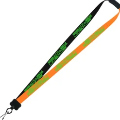 Two-Tone Smooth Nylon Lanyard - 7/8 inches - 36 inches - Metal Swivel Snap Hook