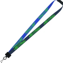 Two-Tone Smooth Nylon Lanyard - 7/8 inches - 36 inches - Metal Swivel Snap Hook