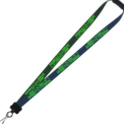 Two-Tone Smooth Nylon Lanyard - 7/8 inches - 36 inches - Metal Swivel Snap Hook