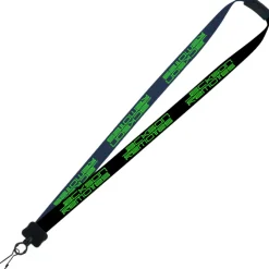 Two-Tone Smooth Nylon Lanyard - 7/8 inches - 36 inches - Metal Swivel Snap Hook