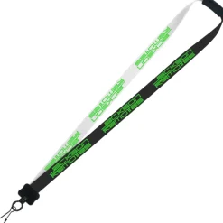Two-Tone Smooth Nylon Lanyard - 7/8 inches - 36 inches - Metal Swivel Snap Hook