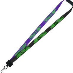 Two-Tone Smooth Nylon Lanyard - 7/8 inches - 36 inches - Metal Swivel Snap Hook