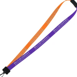 Two-Tone Smooth Nylon Lanyard - 7/8 inches - 36 inches - Plastic Swivel Snap Hook