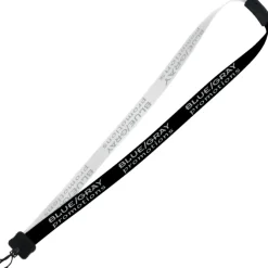 Two-Tone Smooth Nylon Lanyard - 7/8 inches - 36 inches - Plastic Swivel Snap Hook