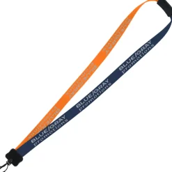 Two-Tone Smooth Nylon Lanyard - 7/8 inches - 36 inches - Plastic Swivel Snap Hook