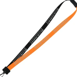 Two-Tone Smooth Nylon Lanyard - 7/8 inches - 36 inches - Plastic Swivel Snap Hook